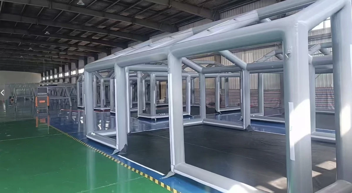 Inflatable air beam frame of the medical tent standing without poles Inflatable air beam frame of the medical tent standing without poles